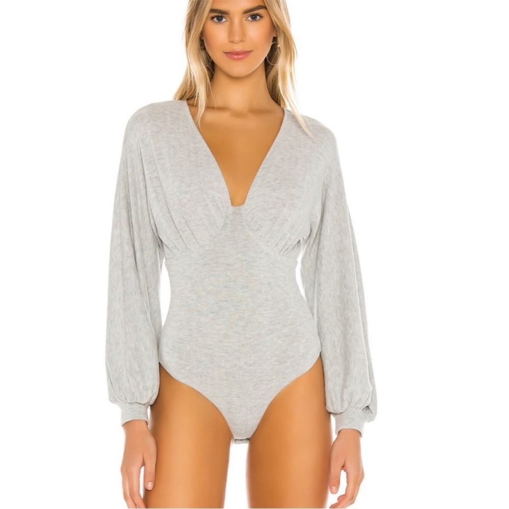 MAJORELLE Killian Bodysuit in Heather Grey‎ size XS